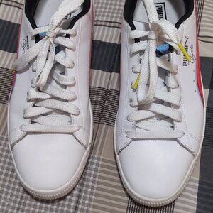 Puma White & Orange Tennis Shoes Men's Size 12